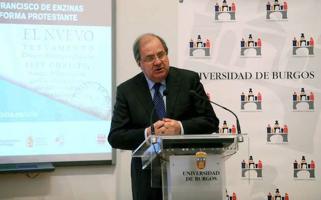 Juan Vicente Herrera, en el acto de inauguración del Congreso Internacional sobre Francisco de Enzinas, en Burgos. / Junta CyL,
