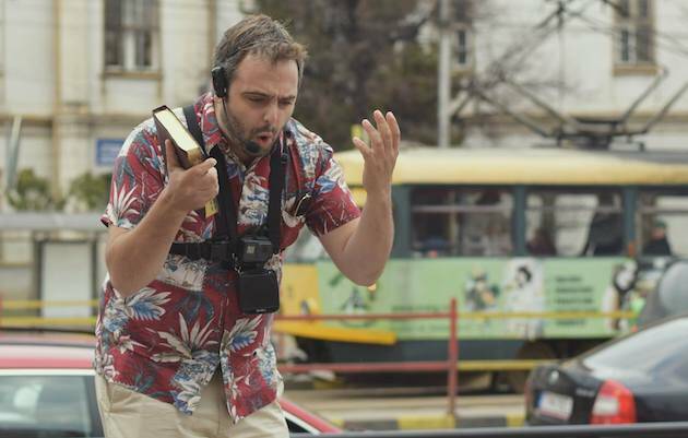 Daniel Stephen Courney, predicando en la calle. / Foto de Michael Foster,
