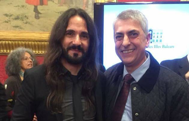 Baltasar Picornell, presidente del parlamento balear, y MIguel Navarro, presidente del Consejo Evangélico de Baleares. / Consell Evangelic de Balears,