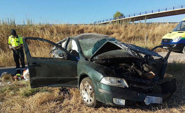 El accidente se produjo por la mañana en la Autovía A-43, a unos 20 kilómetros de Ciudad Real. / Lanza Digital,