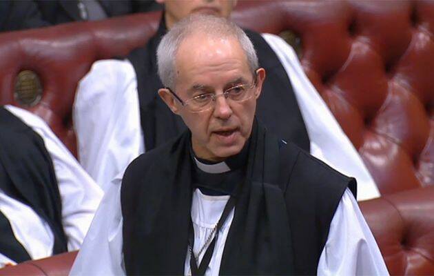 El arzobispo de Canterbury, Justin Welby, durante su intervención en la Cámara de los Lores. / Anglican News,