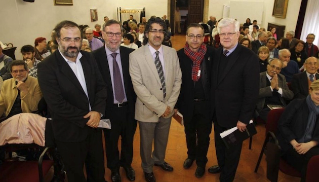 A.P. Alencart, Timoteo Glasscock, Rubén Lugilde, Miguel Elías y Stuart Park, en un encuentro anterior. / MGala,