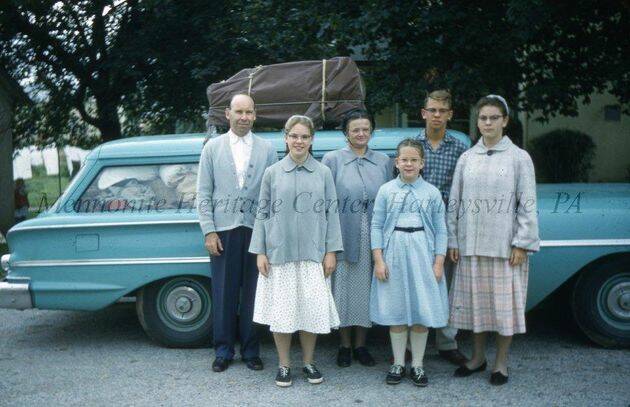 Kenneth Seitz y familia 3 de octubre de 1958, al salir de Lansdale, Pensilvania, hacia la Ciudad de México.,