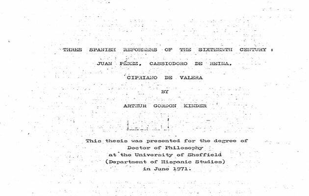 Tesis doctoral de A Gordon Kinder.,