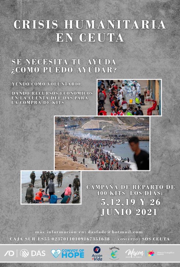 Evangélicos ponen en marcha campaña de ayuda y atención de emergencia en Ceuta