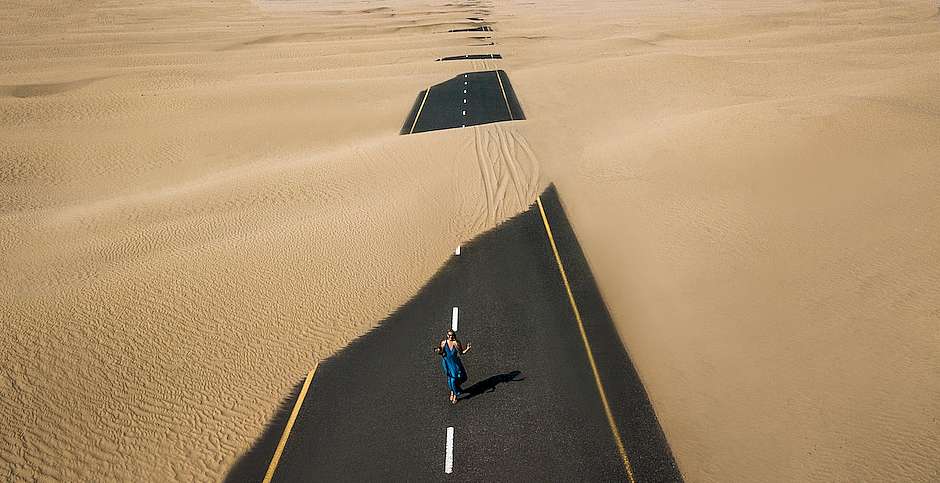 camino desierto, desertización