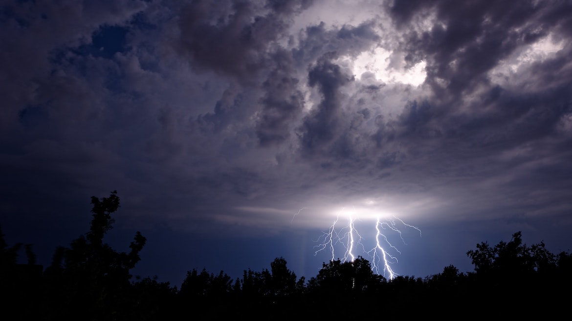 tormenta, rayos