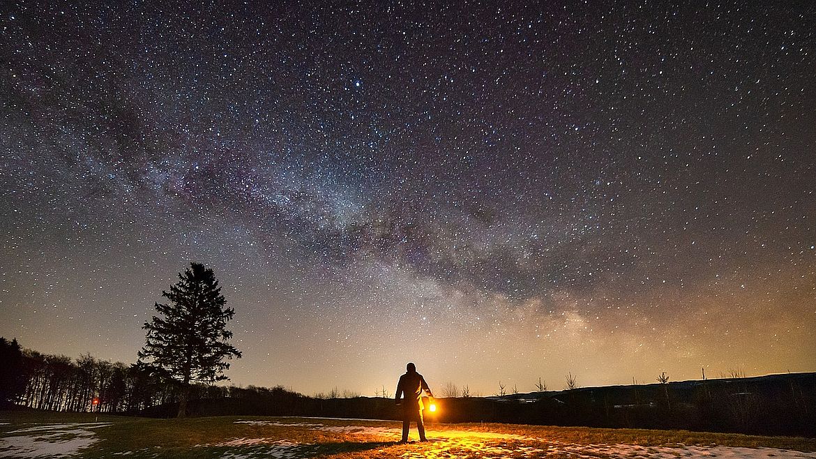 hombre estrellas, hombre galaxias